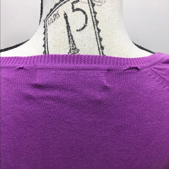 Zara Women Button Down Cardigan Overpiece Sweater Magenta Purple Large - Picture 5 of 9